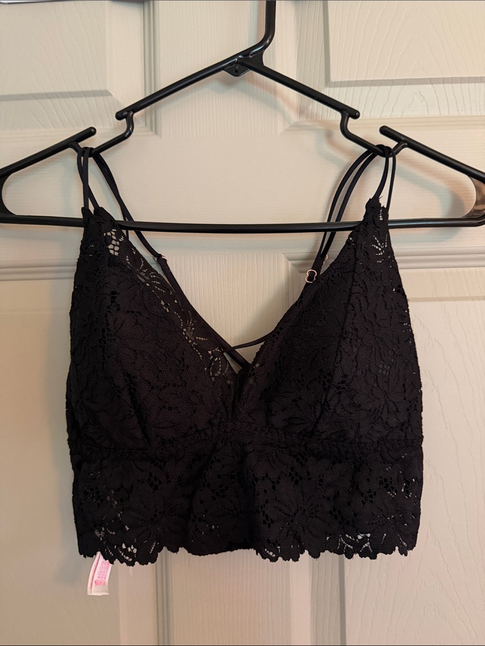 Pink Victoria’s Secret Black Lace Bralette